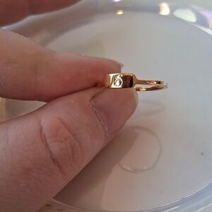 Gorjana Gold Letterpress Ring - B